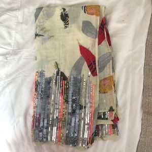Anthropologie beaded scarf/wrap